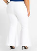 Pull On High Waist Flare Jean, White image number 1