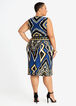 Abstract Pique Sheath Dress, Multi image number 1