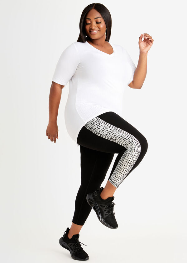 DKNY Sport Croc Graphic Legging, Silver image number 2