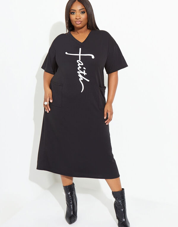Faith Maxi Sneaker Dress, Black image number 0