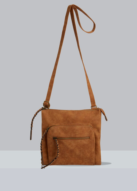 Del Mano Faux Leather Crossbody, Tan image number 0