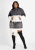 Distressed Dip Dye Denim Skirt, Black Combo image number 2
