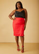 Lace Pencil Skirt, Red image number 3