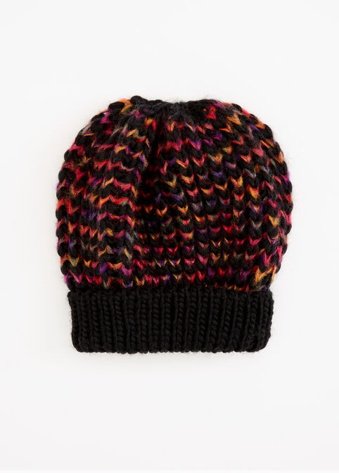 Multicolor Chunky Knit Hat, Multi image number 0