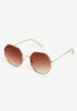 Octagon Frame Sunglasses, Gold image number 1