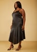 Asymmetric Midaxi Slip Dress, Black image number 2