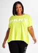 Plus Size Casual DKNY Block Logo T Shirt Cotton Plus Size Leisure Tops image number 0