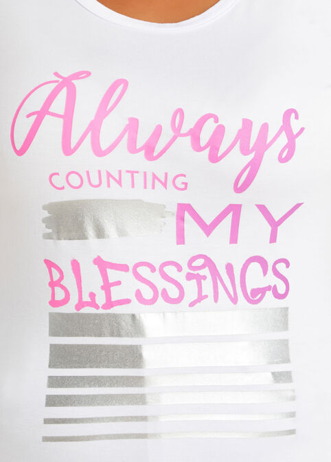 Count Your Blessings Graphic Tee, White image number 1