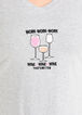Rene Rofe Wine Not Work Sleepshirt, Heather Grey image number 1