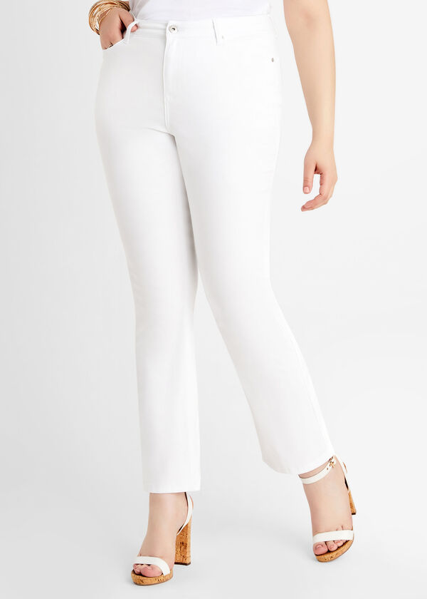 White Legendary Bootcut Jeans, White image number 0