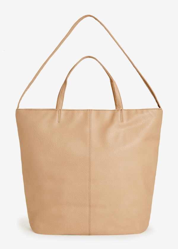 London Fog Laura Faux Leather Tote, Light Beige image number 2