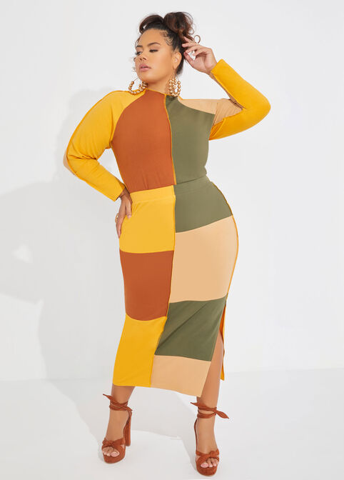 The Reyna Midi Skirt, Olive image number 2