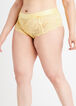 Lace Cheeky Hipster Boyshort Panty, Yellow image number 1