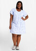 Trendy Plus Size Aria Floral Sleep Shirt Short Nightgown Lounge Dress image number 0