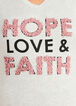 Ruffle Hope Love Faith Graphic Tee, Heather Grey image number 1