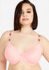 Logo Tape T Shirt Underwire Bra, Shell Coral image number 0