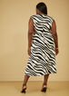 Knotted Striped Midaxi Dress, Black White image number 1