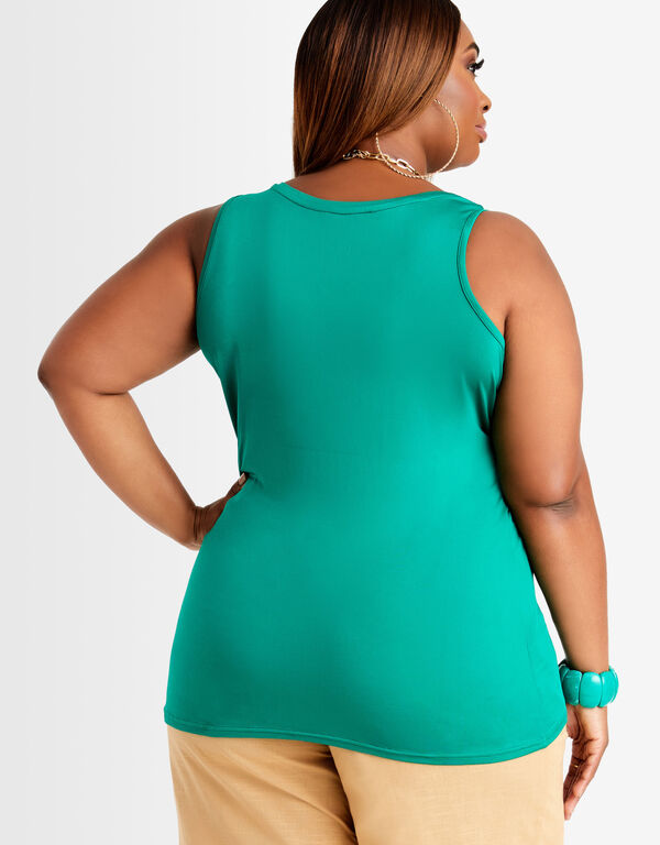 The Easy Basic Knit Tank, ULTRA MARINE GREEN image number 1