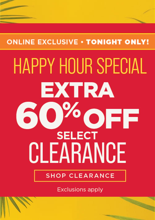 60% off select clearance*