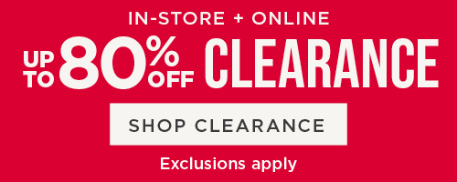 Up to 80% Off Clearance