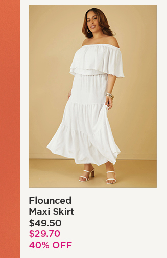 Flounced Maxi Skirt