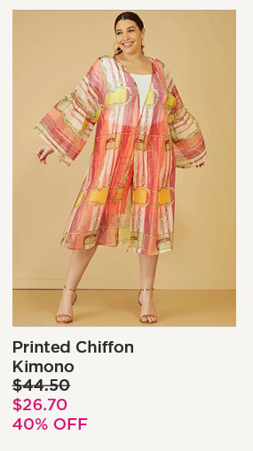 Printed Chiffon Kimono
