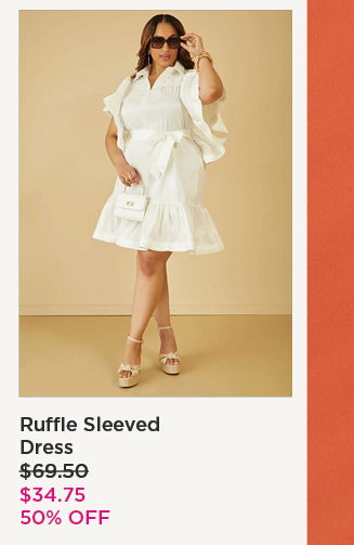 Ruffle Sleeved Dress