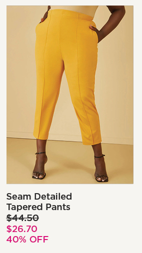 Seam Detailed Tapered Pants