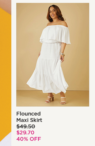 Flounced Maxi Skirt