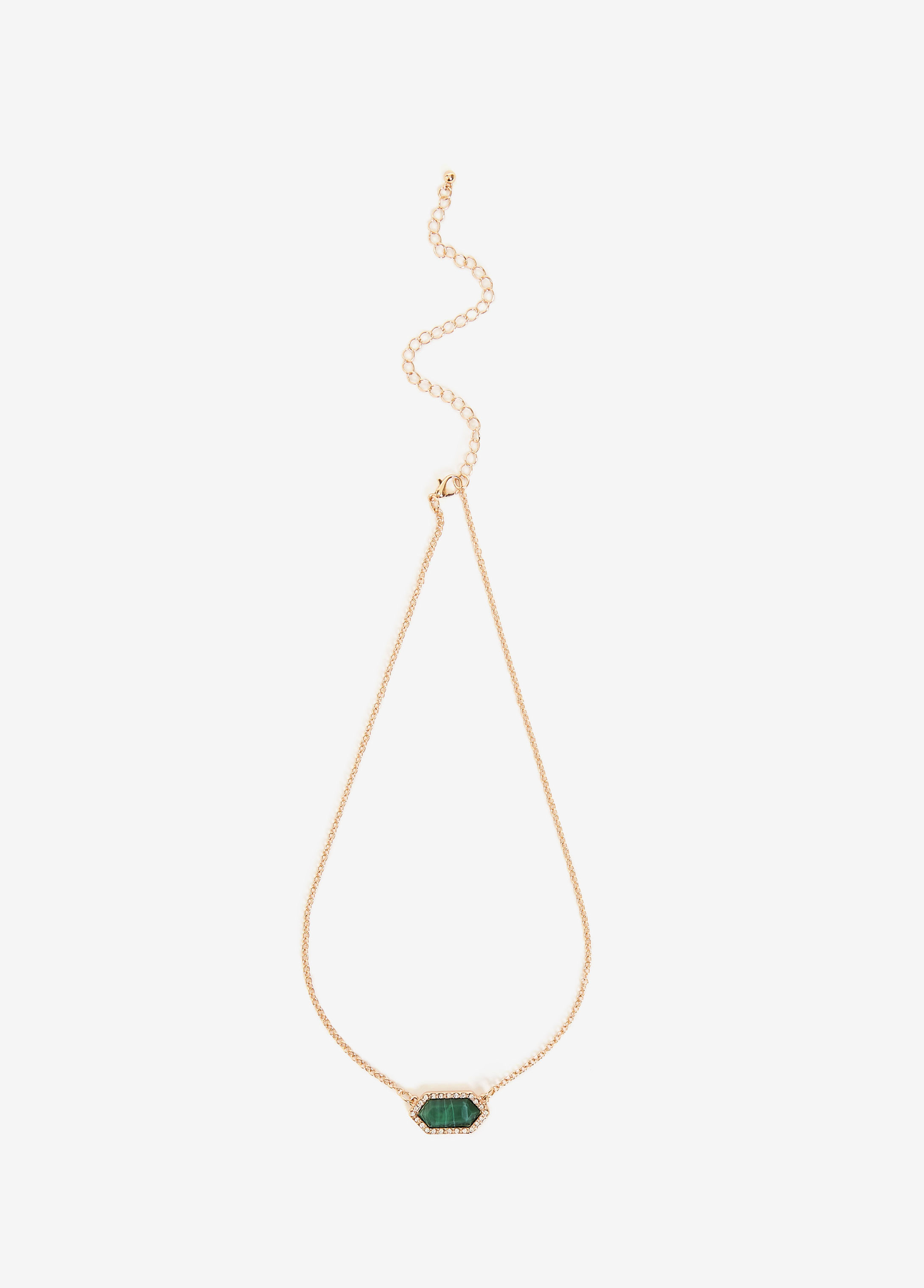 Crystal Gold Tone Necklace