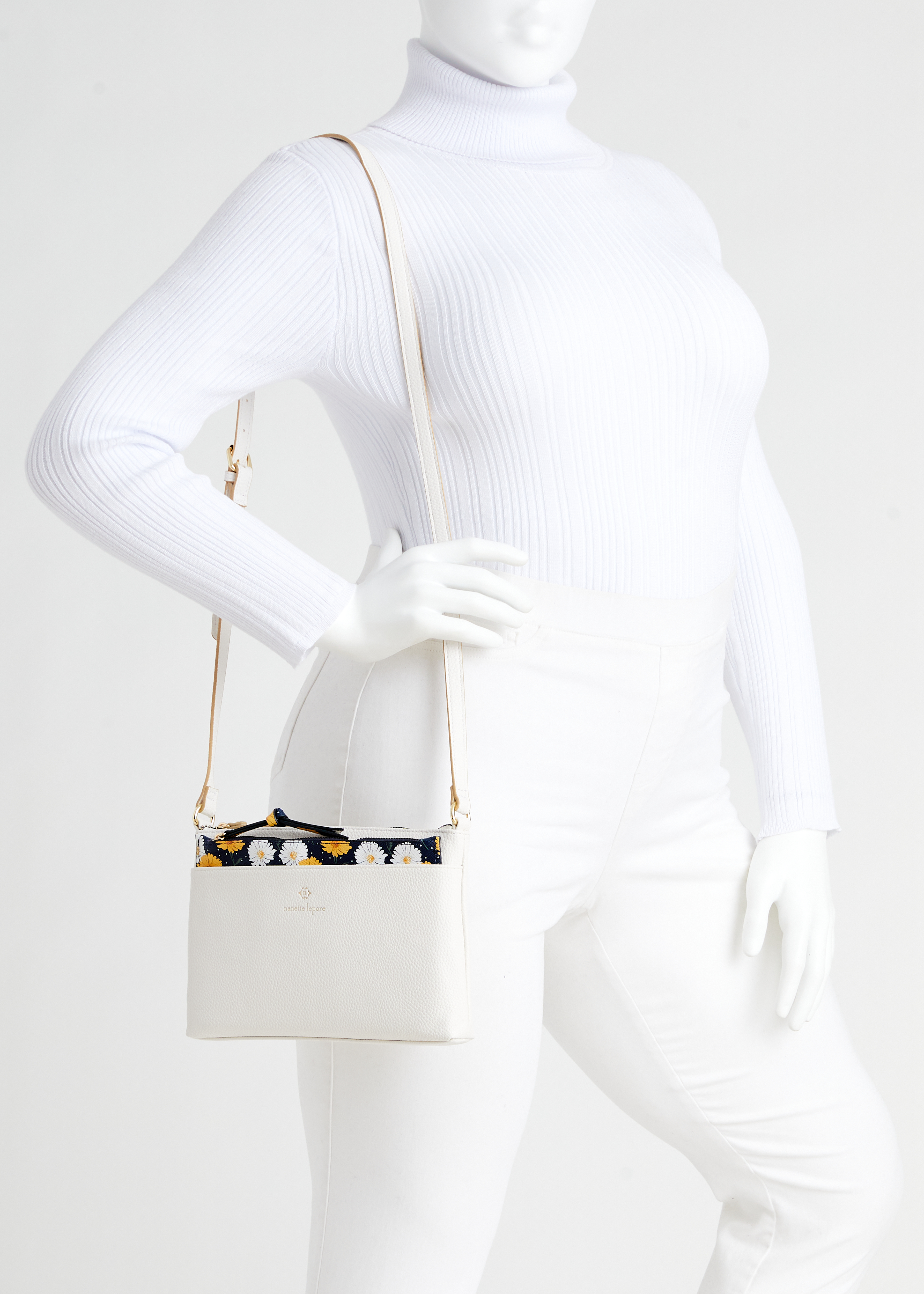 Nanette Lepore Mirabel Solid Crossbody Bag With Bonus Clutch