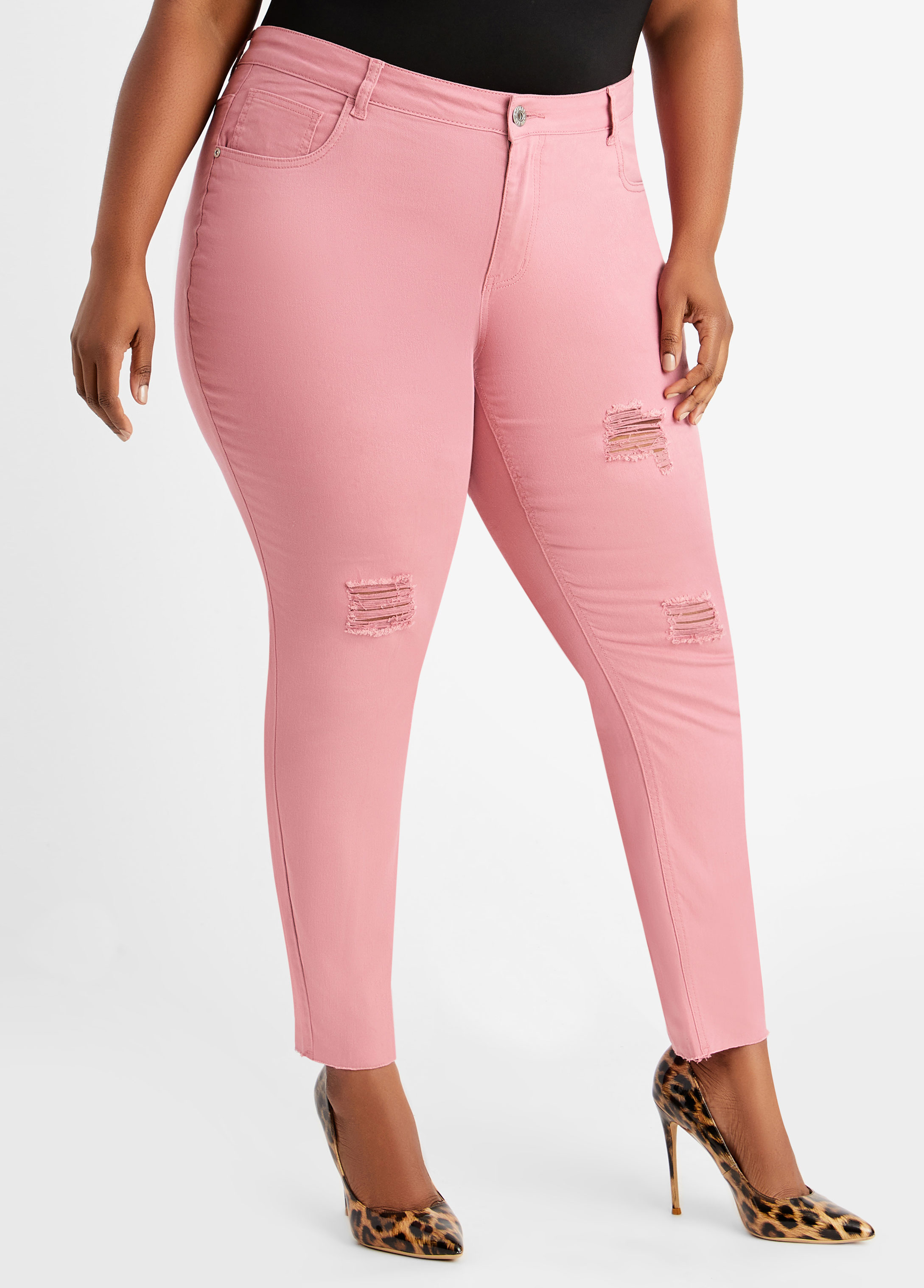 Plain High Waist Pink Women Plus Size Compression Jeggings, Waist Size: 40  inch at Rs 2899 in Bengaluru